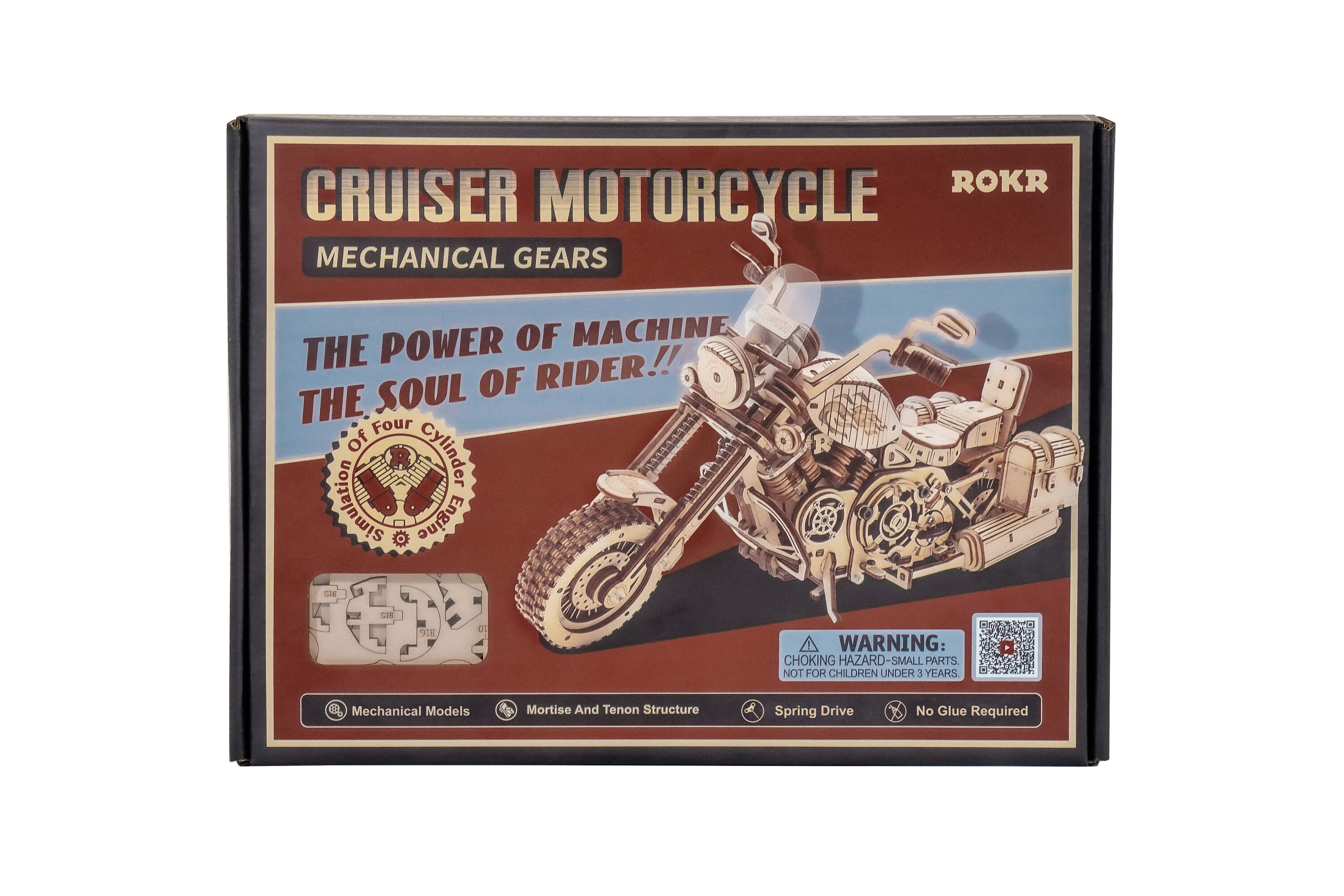 Cruiser Motorrad-3D Puzzle-Robotime--