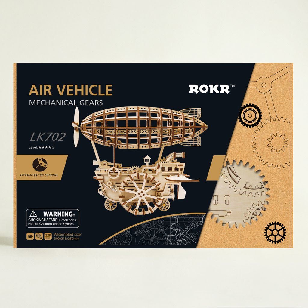 Mechanical Airship Mechanical Wooden Puzzle Robotime--