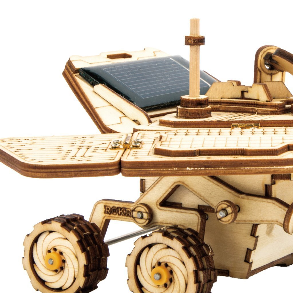 Discovery Rover met Solar Mechanische Houten Puzzel Robot...