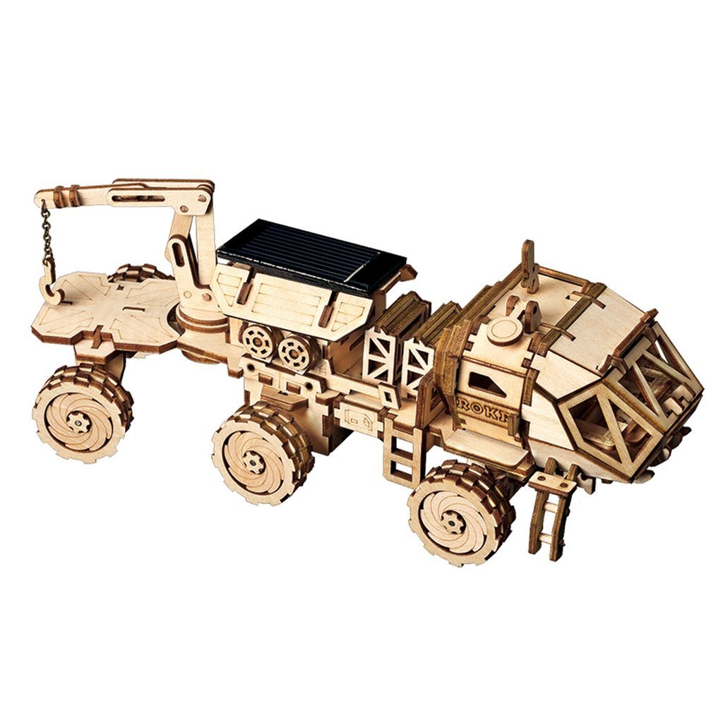 Weltraumjagd Rover mit Solar-Mechanisches Holzpuzzle-Robotime--