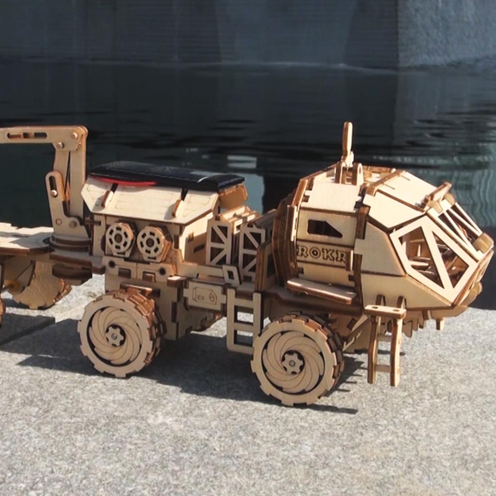 Weltraumjagd Rover mit Solar-Mechanisches Holzpuzzle-Robotime--