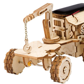 Space Hunt Rover with Solar Mechanical Wooden Puzzle Robotime--