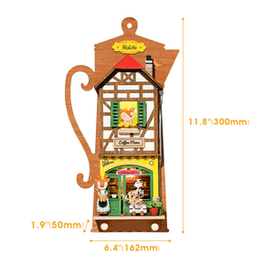 Lazy Coffee House | Miniature House | Rolife Miniature House Robotime--