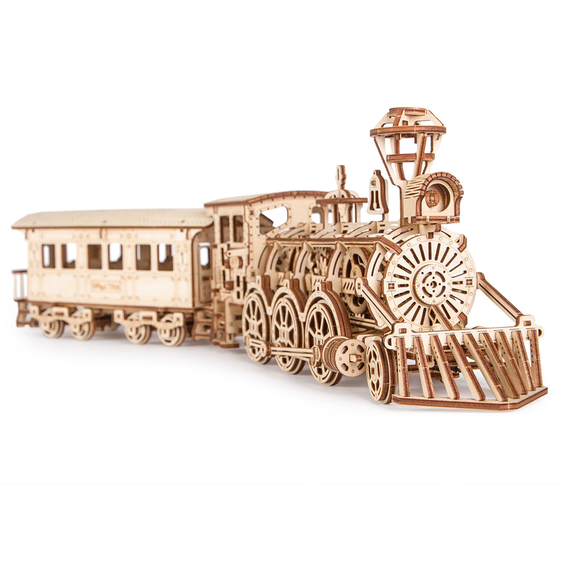Locomotief R17-Mechanische houten puzzel - WoodTrick...