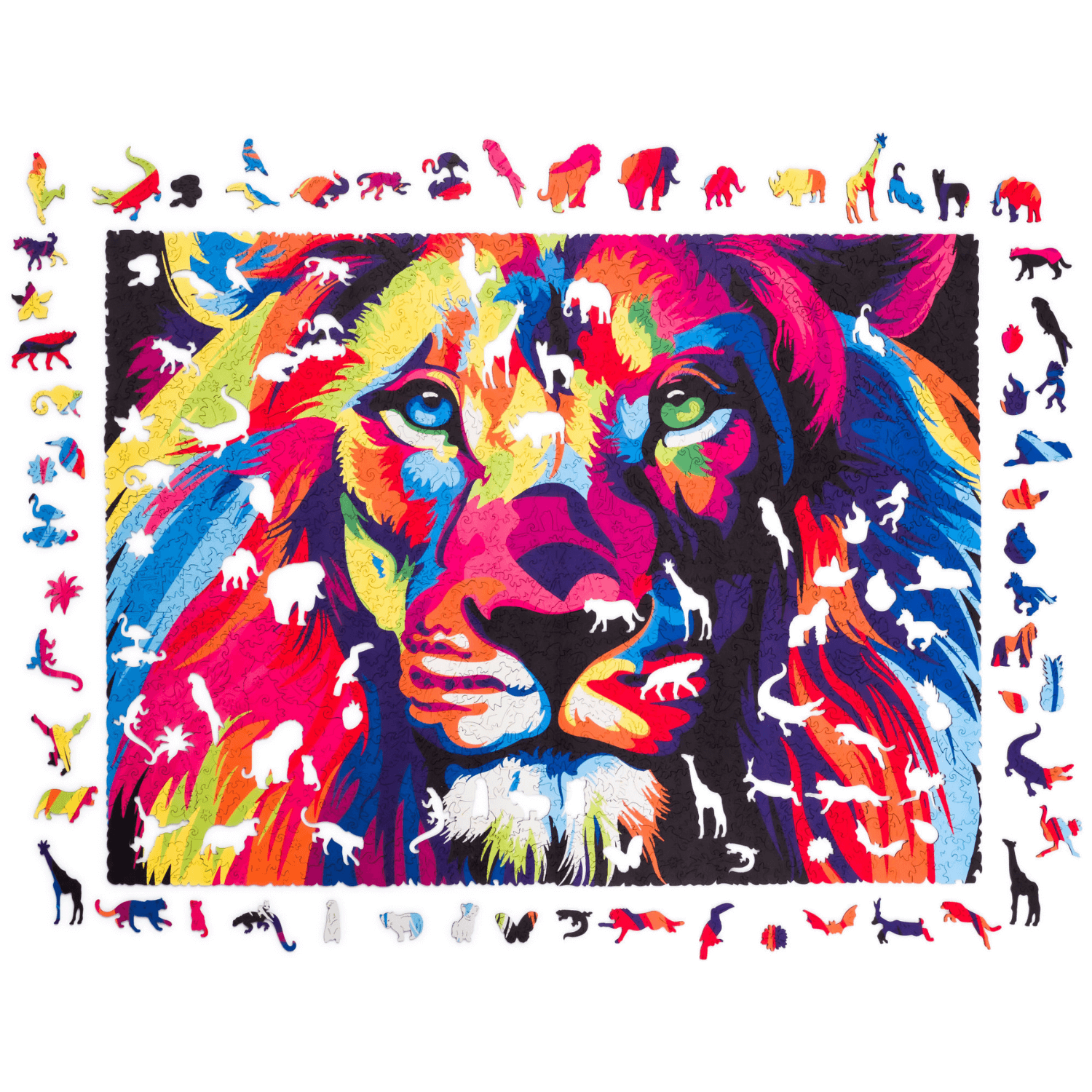 Hologram Lion | Puzzle en bois de haute qualité-Unidragon--