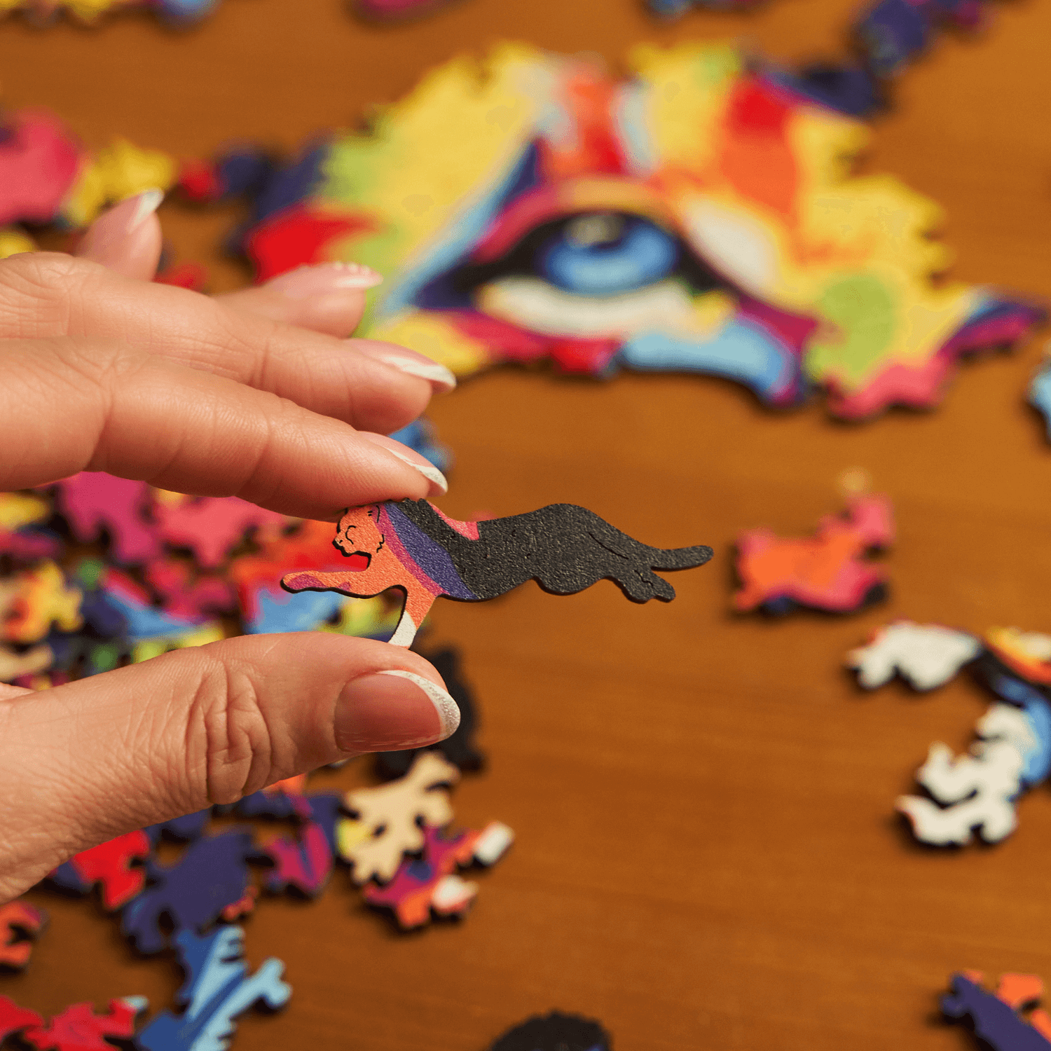 Hologram Lion | Puzzle en bois de haute qualité-Unidragon--