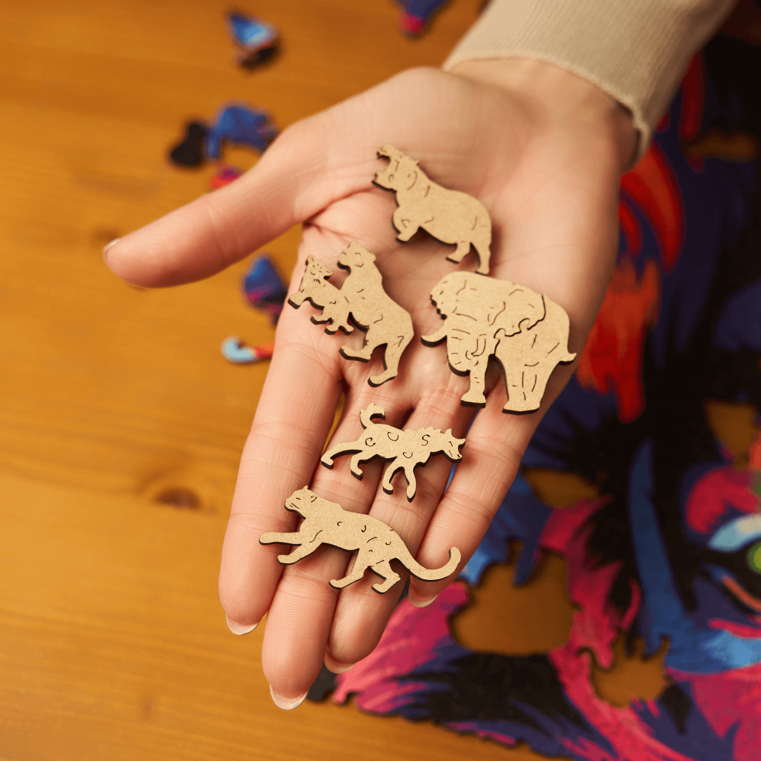 Hologram Lion | Puzzle en bois de haute qualité-Unidragon--