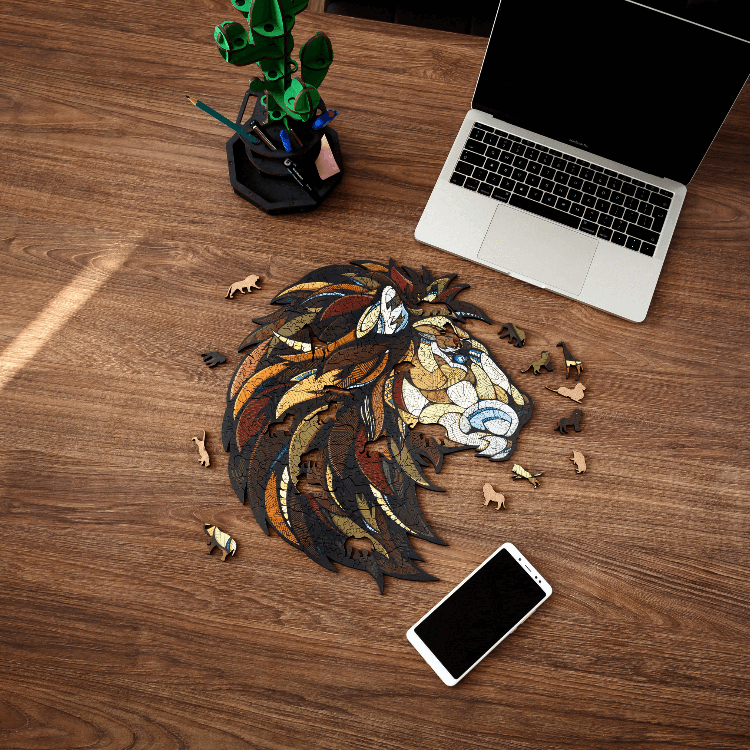 Lion | wooden puzzle wood puzzle eco wood art--