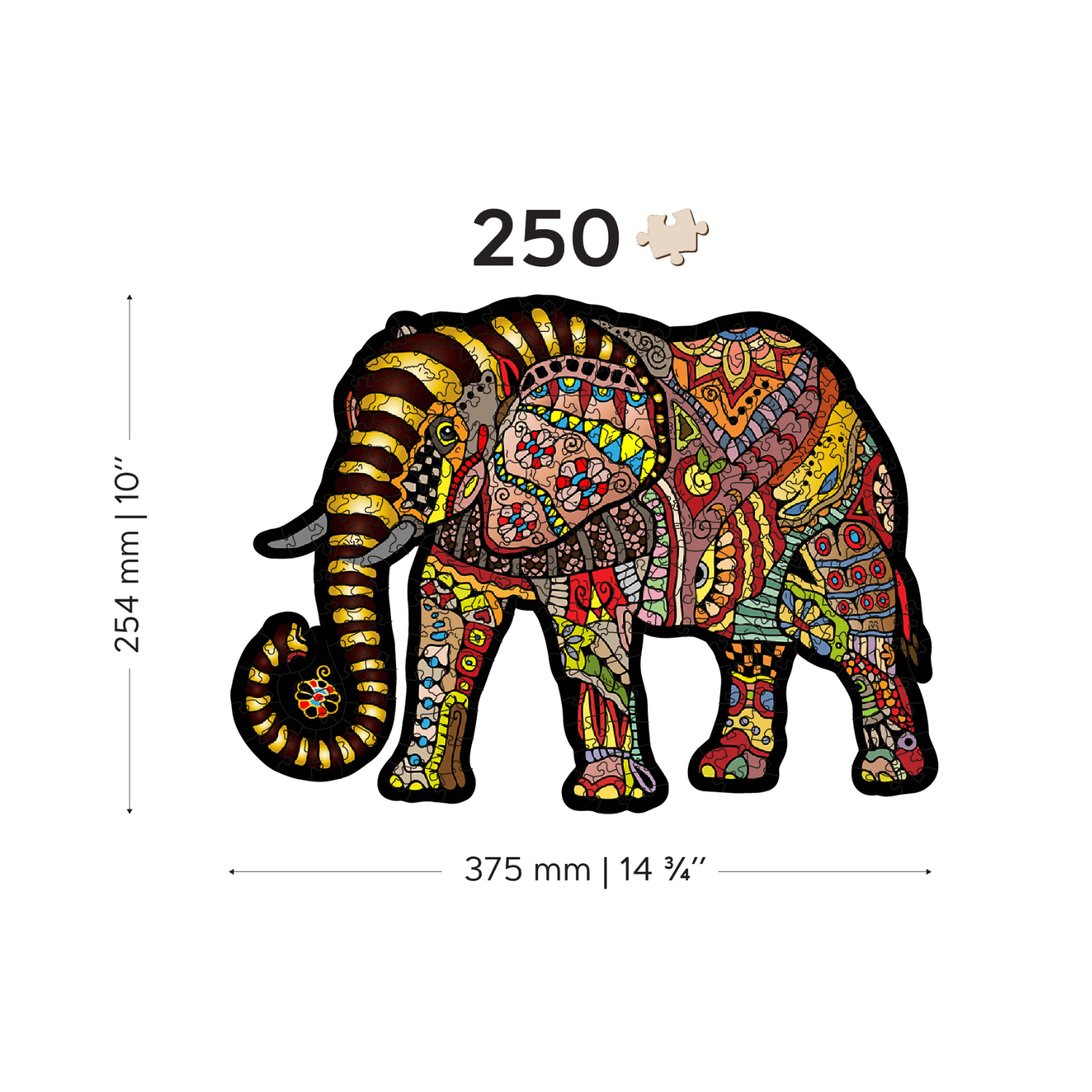 Magischer Elefant Puzzle | Holz Puzzle 250-Holzpuzzle-WoodenCity--
