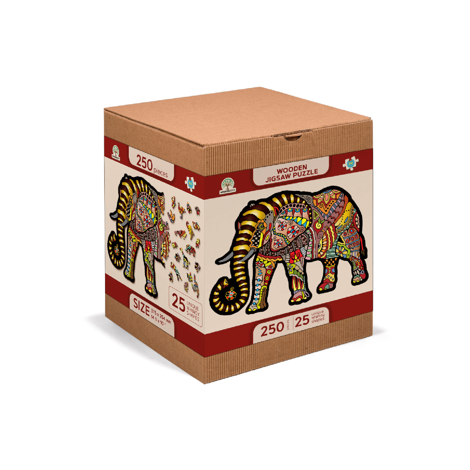 Puzzle d'éléphant magique | Puzzle en bois 250-Puzzle en bois-WoodenCity--