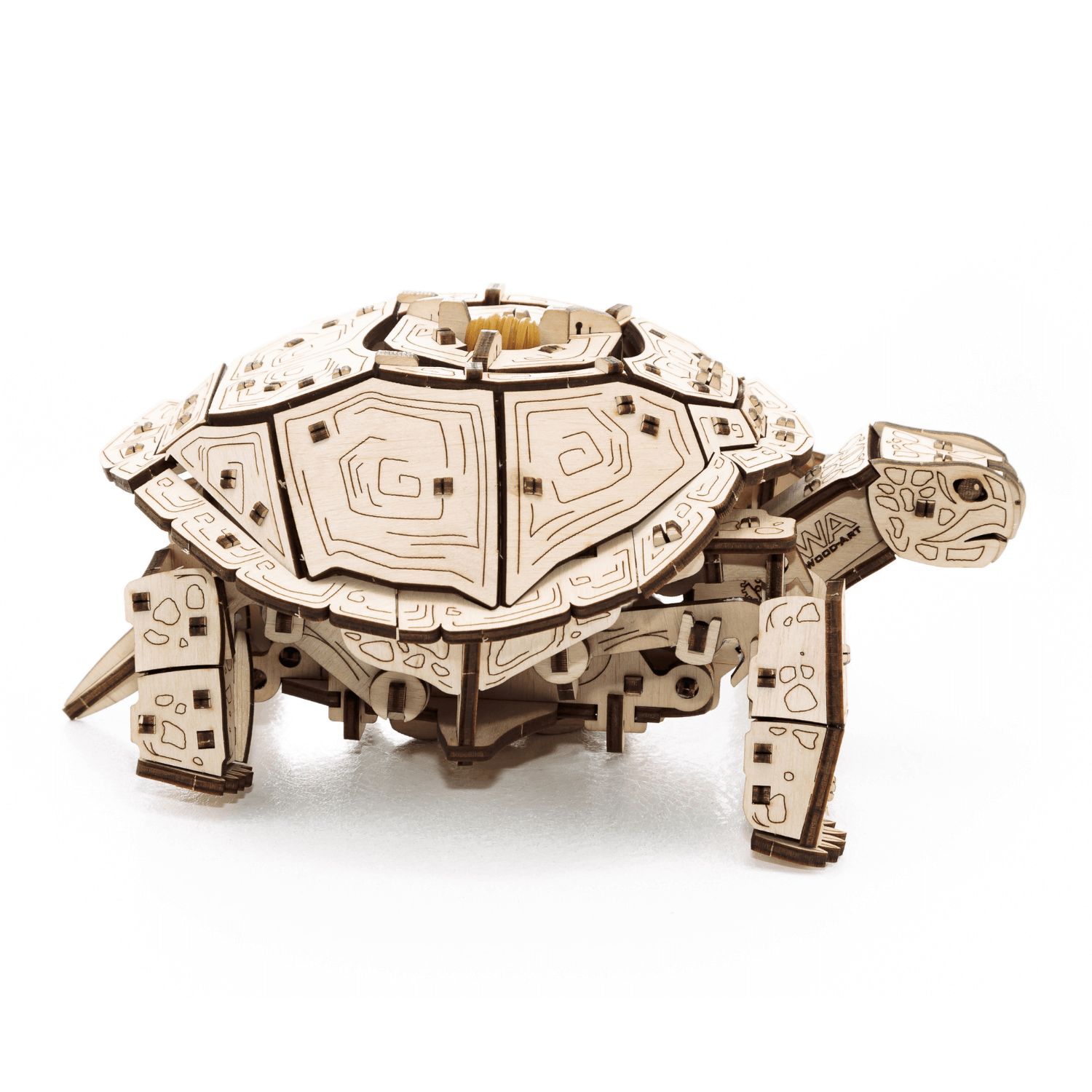 Mechanical Turtle | Turtle-Mechanical Wooden Puzzle-Eco-Wood-Art--