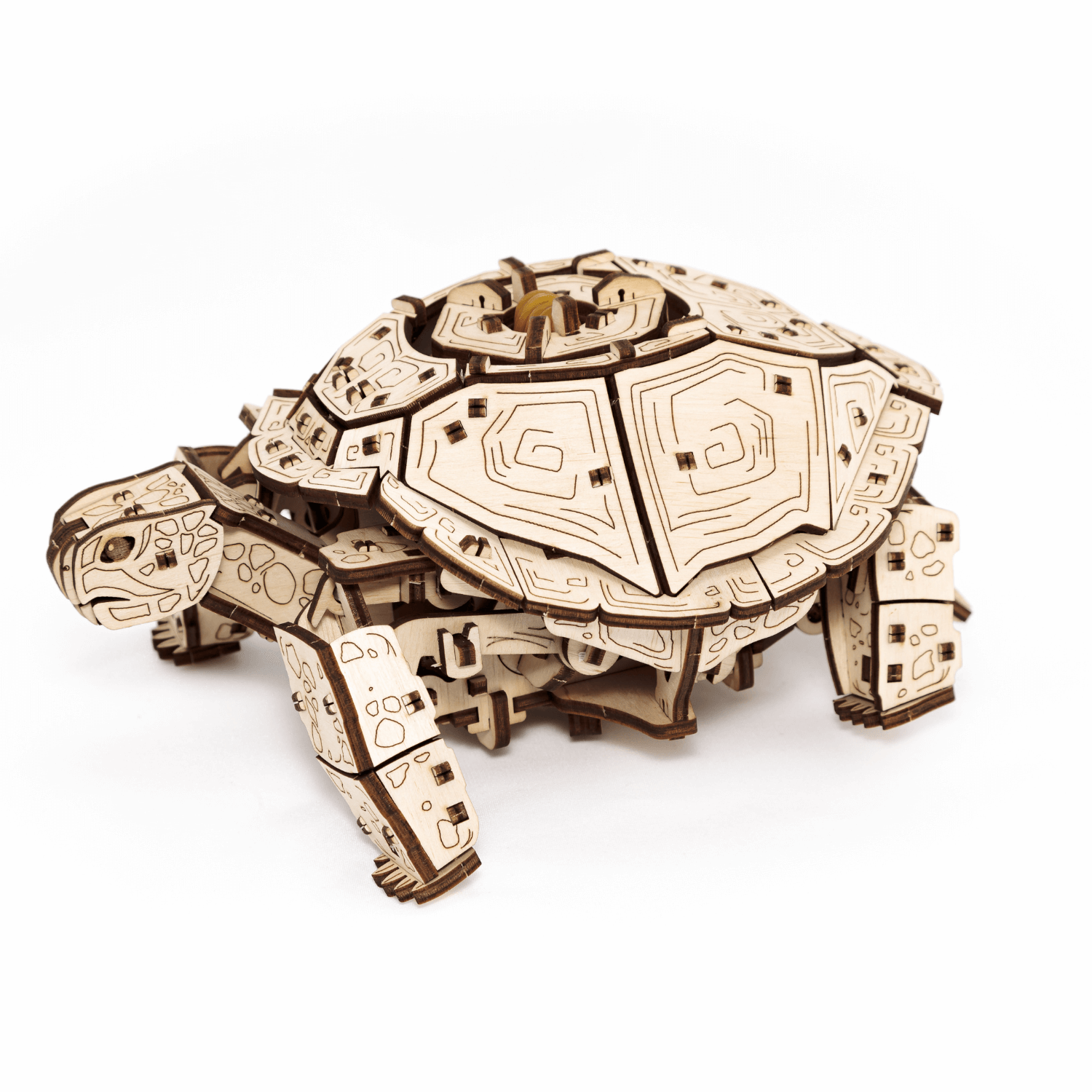 Tortue mécanique | Turtle-Mechanisches Holzpuzzle-Eco-Wood-Art--
