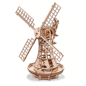 Moulin à vent mécanique-Puzzle mécanique en bois-Eco-Wood-Art--