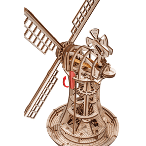 Moulin à vent mécanique-Puzzle mécanique en bois-Eco-Wood-Art--