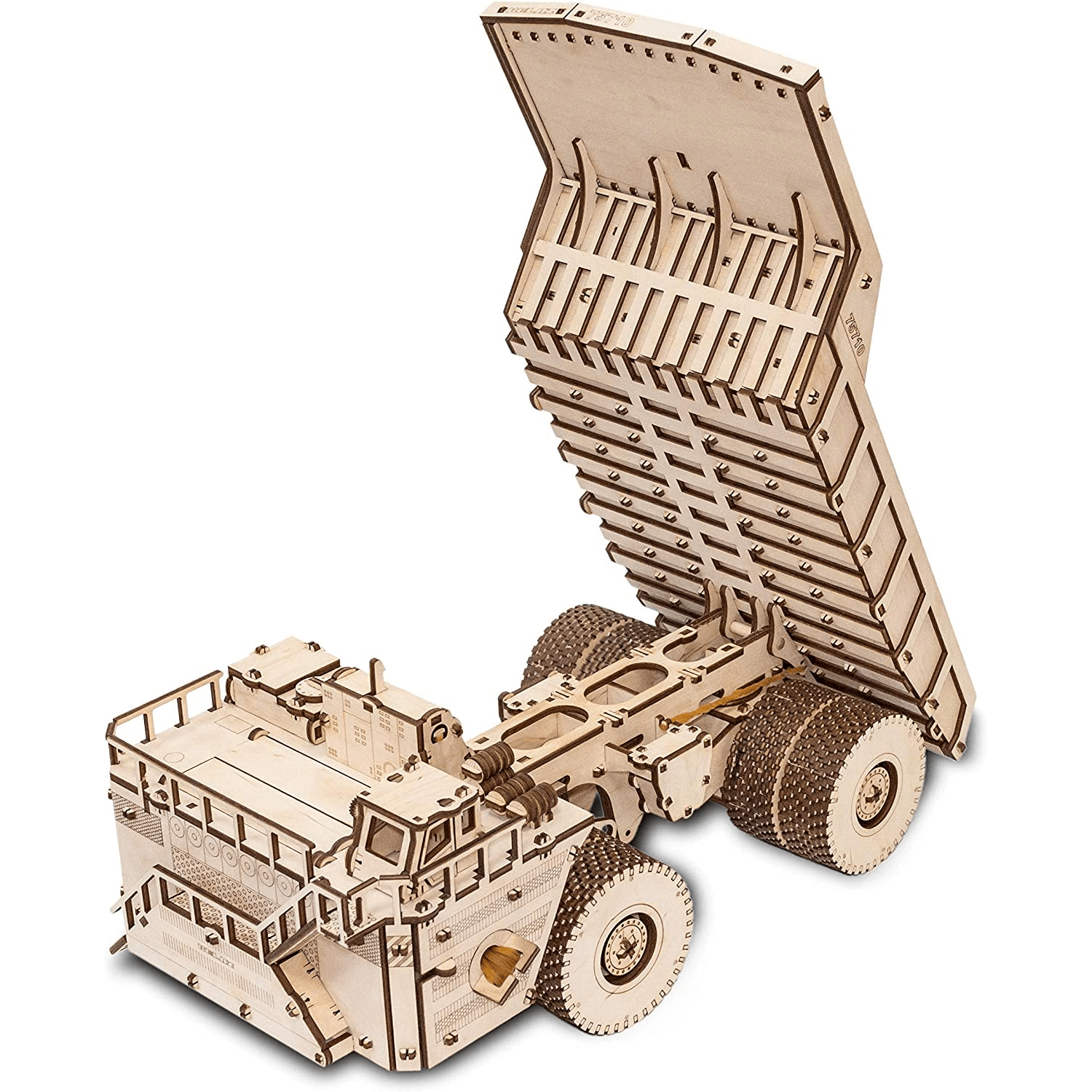 Camion mécanique | BELAZ 75710-Puzzle mécanique en bois-Eco-Wood-Art--