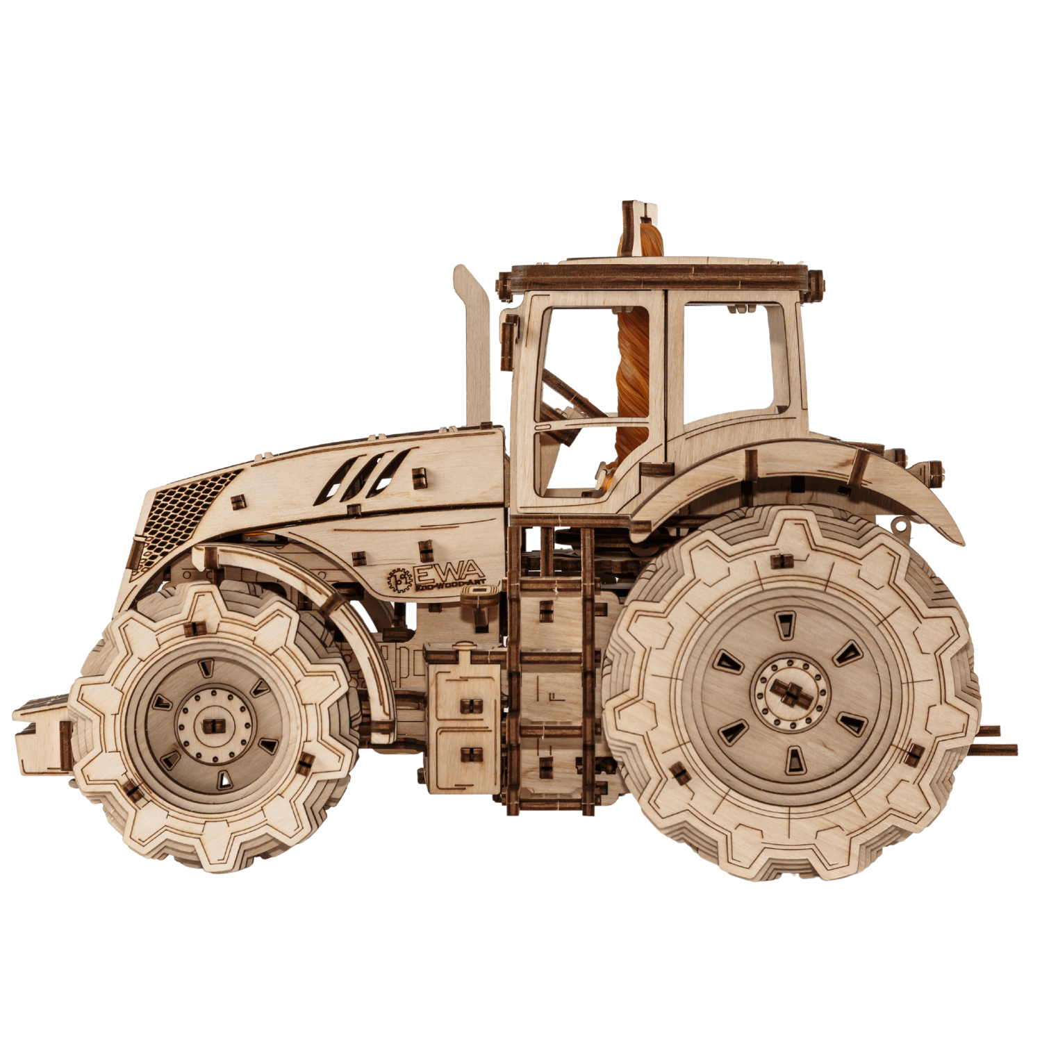 Tracteur mécanique-Puzzle mécanique en bois-Eco-Wood-Art--