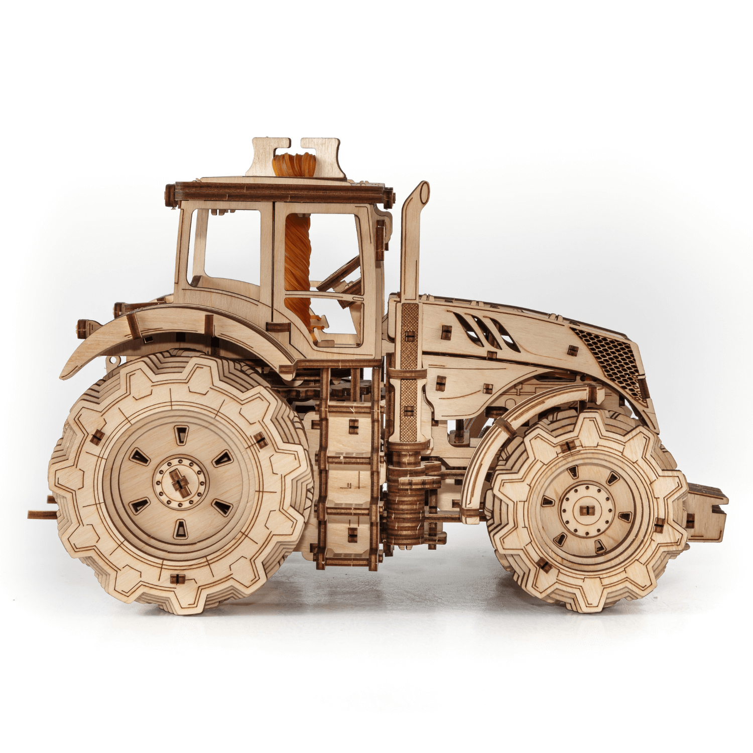 Mechanischer Traktor-Mechanisches Holzpuzzle-Eco-Wood-Art--