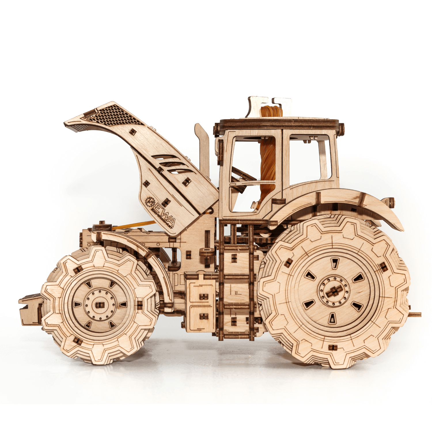 Mechanischer Traktor-Mechanisches Holzpuzzle-Eco-Wood-Art--