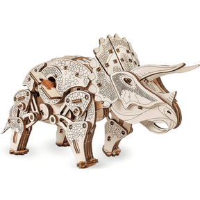Dinosaure mécanique | Triceratops-3D Puzzle-Eco-Wood-Art--