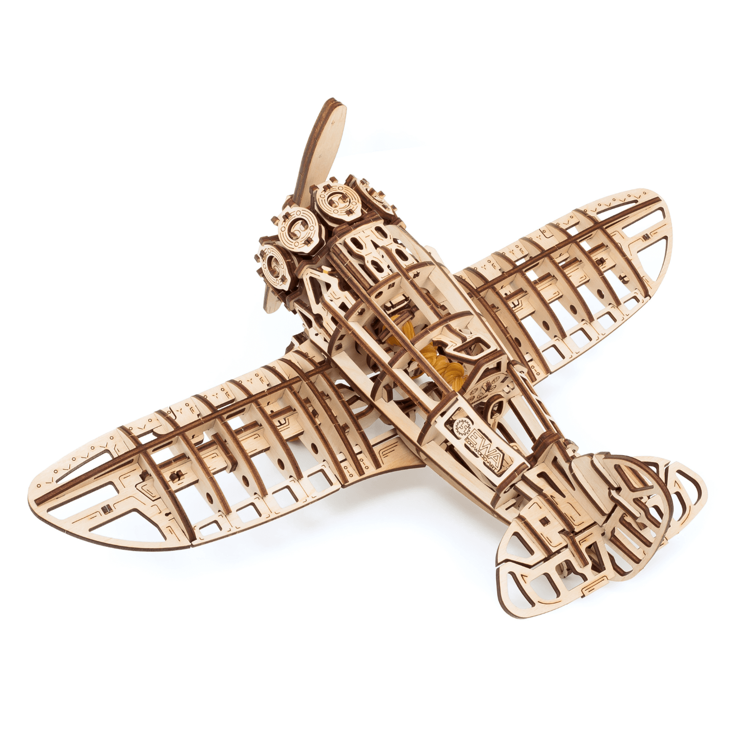 Mechanisches Flugzeug-Mechanisches Holzpuzzle-Eco-Wood-Art--