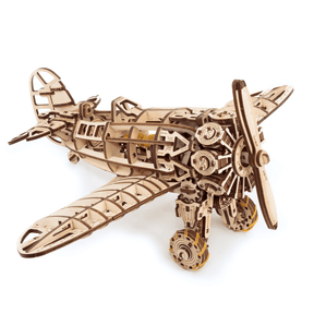 Mechanical Airplane Mechanical Wooden Puzzle Eco Wood Art--
