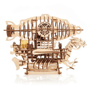 Mechanisch luchtschip | Skylord-Mechanische houten puzzel-Eco-Hout-Kunst...