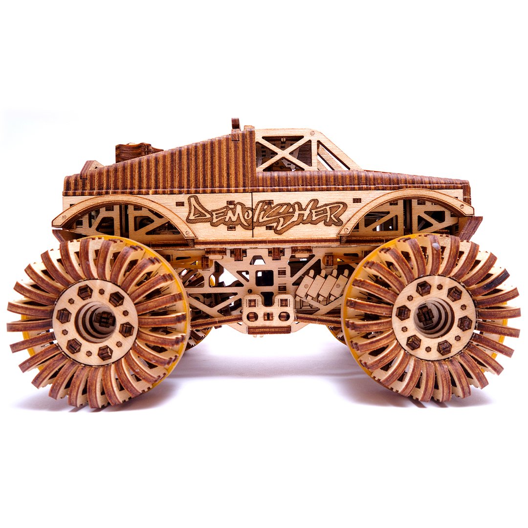 Monster Truck-Mechanisches Holzpuzzle-WoodTrick--