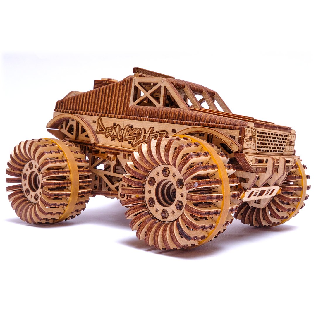 Monster Truck-Mechanisches Holzpuzzle-WoodTrick--