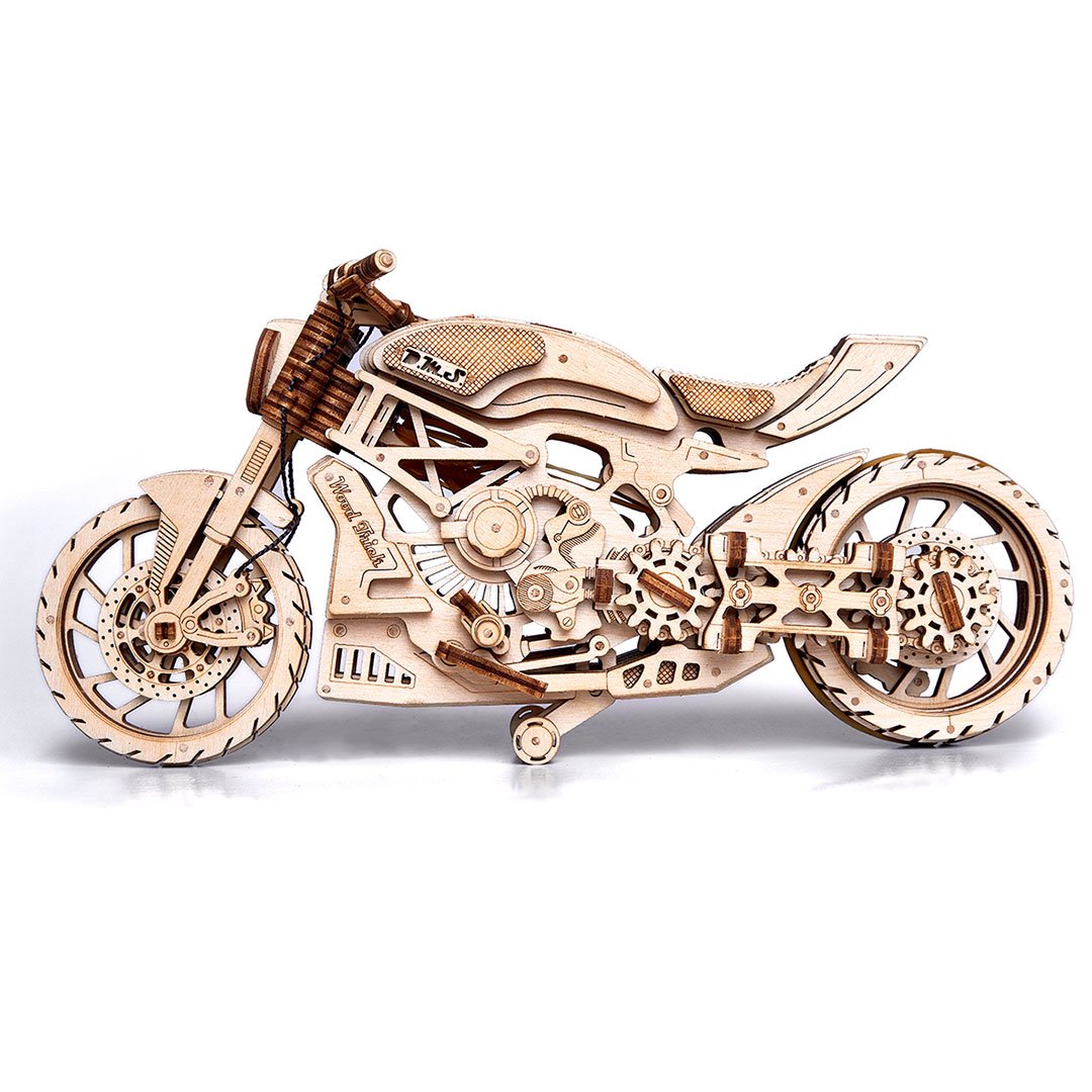 Motorrad-Mechanisches Holzpuzzle-WoodTrick--