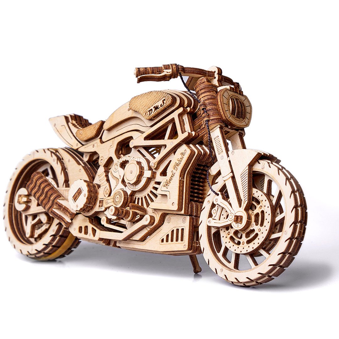 Motorcycle Mechanical Wooden Puzzle-WoodTrick--