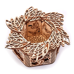 Mysterious flower mechanical wooden puzzle-WoodTrick--