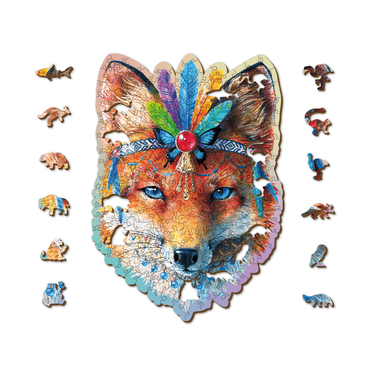 Mystic Fox | Houten puzzel-WoodenCity--