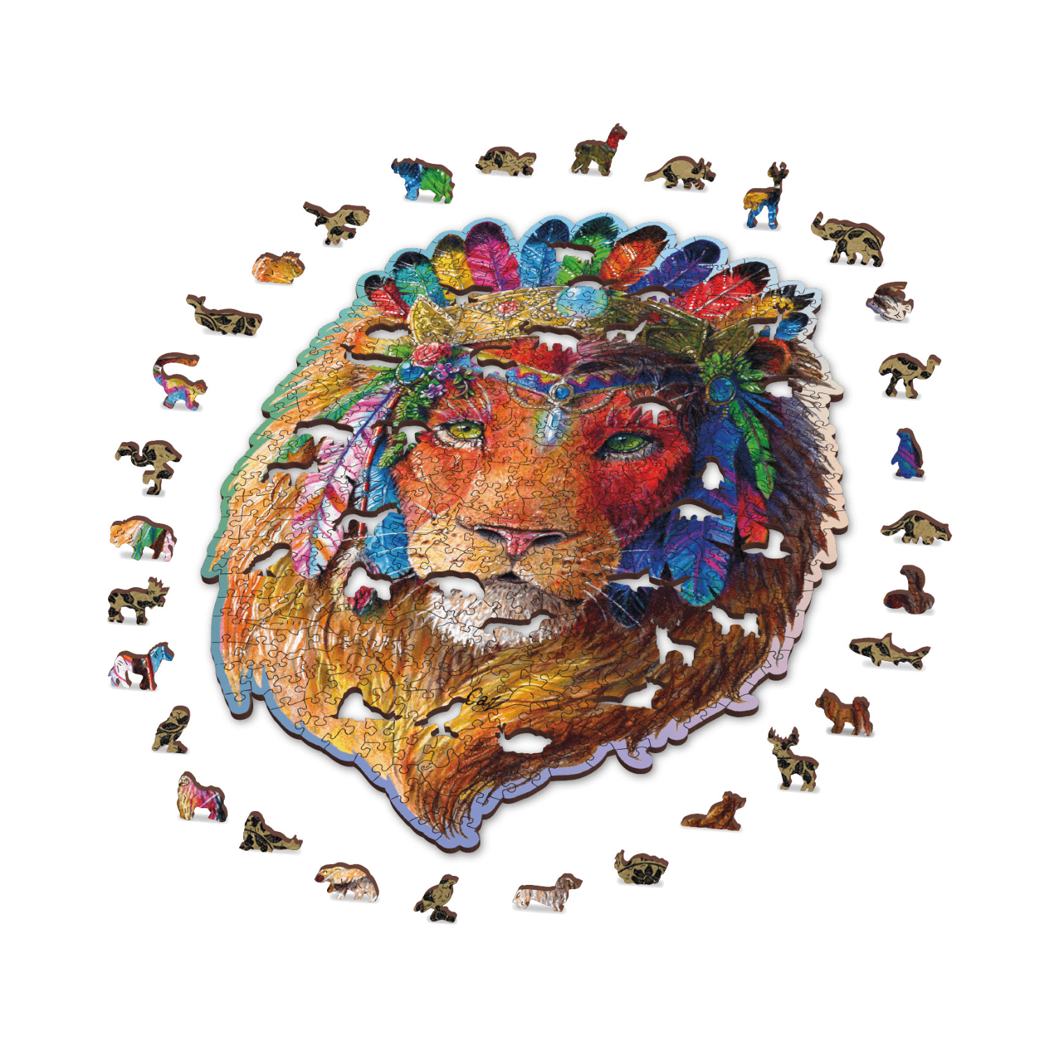 Puzzle de lion mystique | Puzzle en bois-WoodenCity--