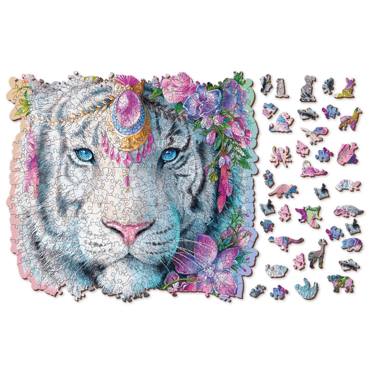 Mystieke Tijger Puzzel Houten Puzzel - HoutenStad-