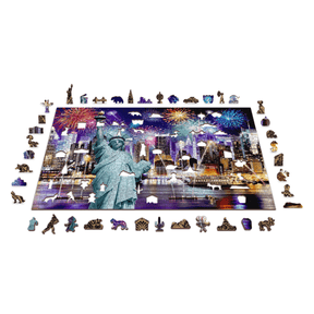 New York by Night Puzzle | Wooden Puzzle 1010-WoodenCity--