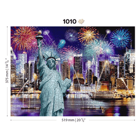 New York bei Nacht Puzzle | Holz Puzzle 1010-Holzpuzzle-WoodenCity--
