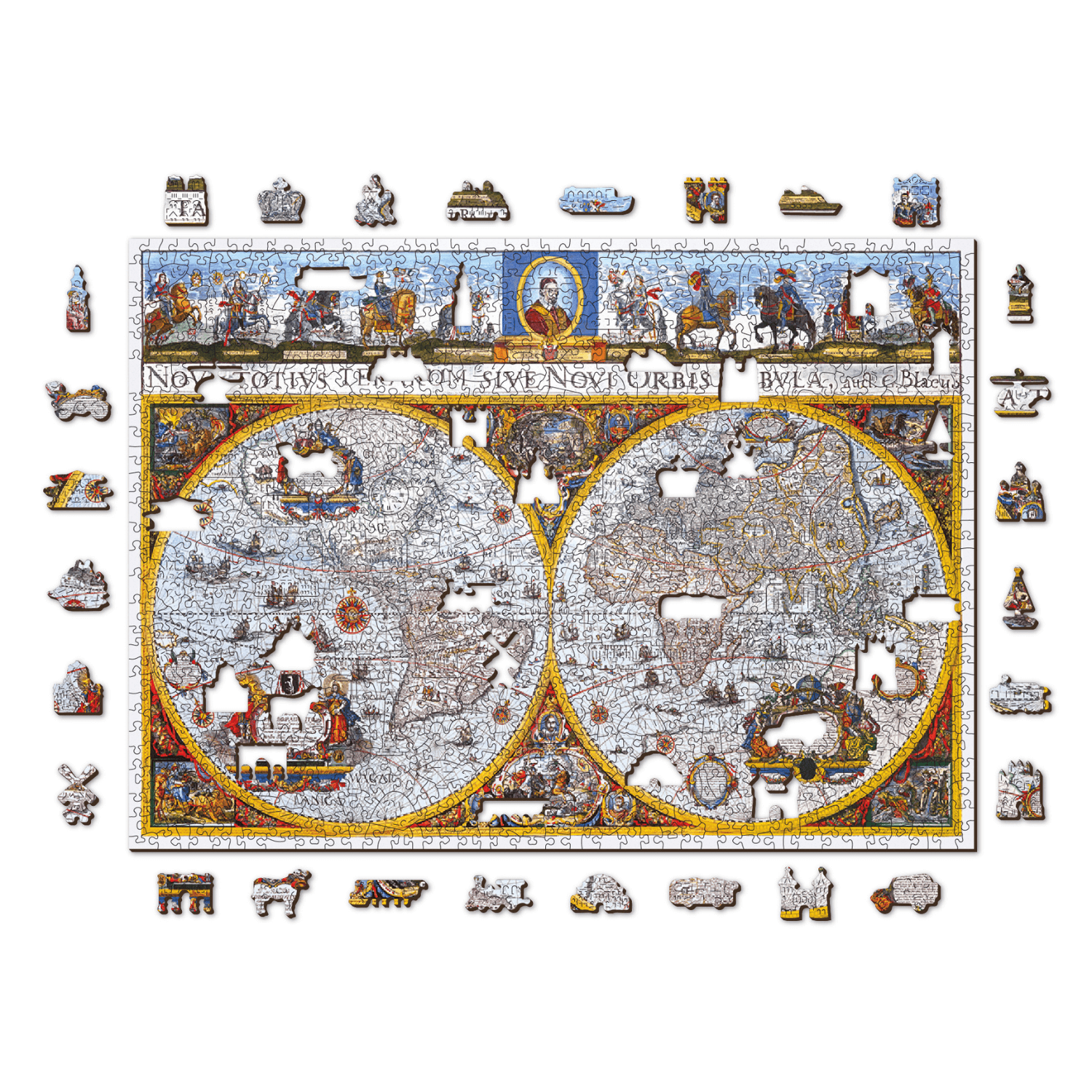 Puzzle 1000 pièces Carte du monde ancienne (Traité bois) Ravensburger -  Puzzle - Achat & prix