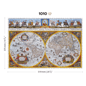 Nova Terrarum carte antique | Puzzle en bois Puzzle en bois 1010-WoodenCity--