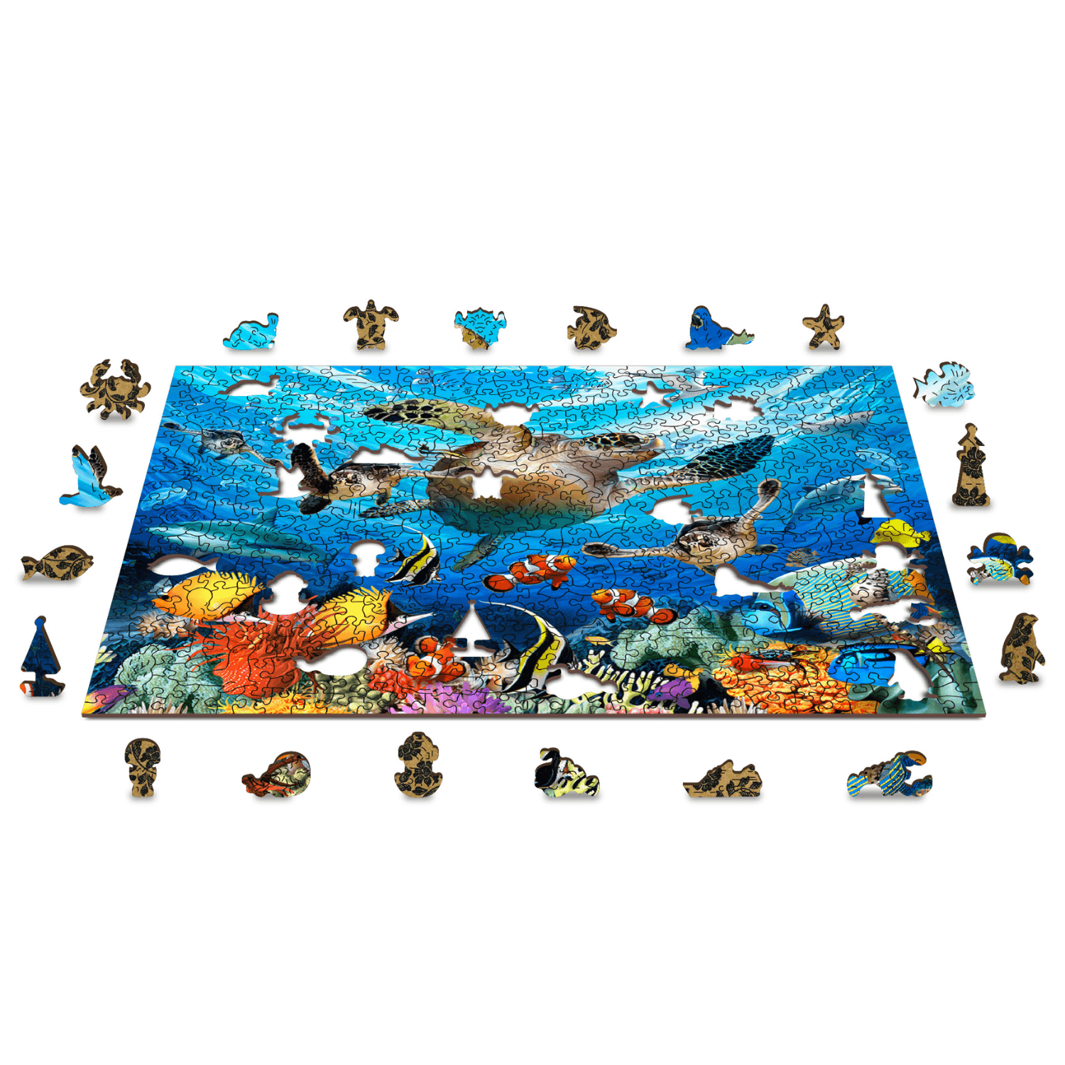 Life in the Ocean Puzzle | Wooden Puzzle 505-WoodenCity--