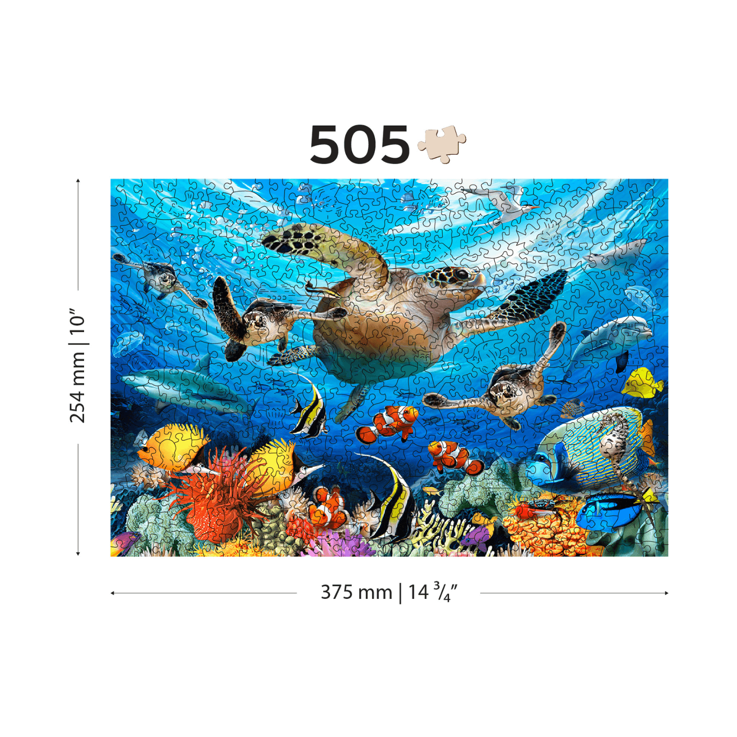 Life in the Ocean Puzzle | Wooden Puzzle 505-WoodenCity--