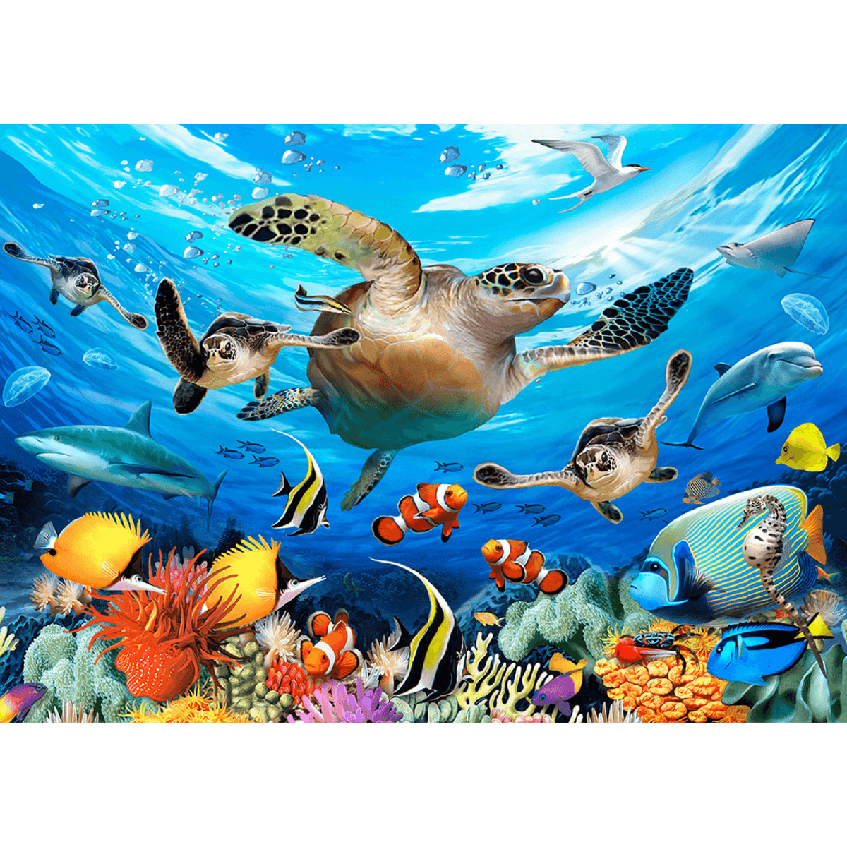 Life in the Ocean Puzzle | Wooden Puzzle 505-WoodenCity--