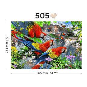 L'île aux perroquets puzzle | Puzzle en bois 505-Bois puzzle-WoodenCity--