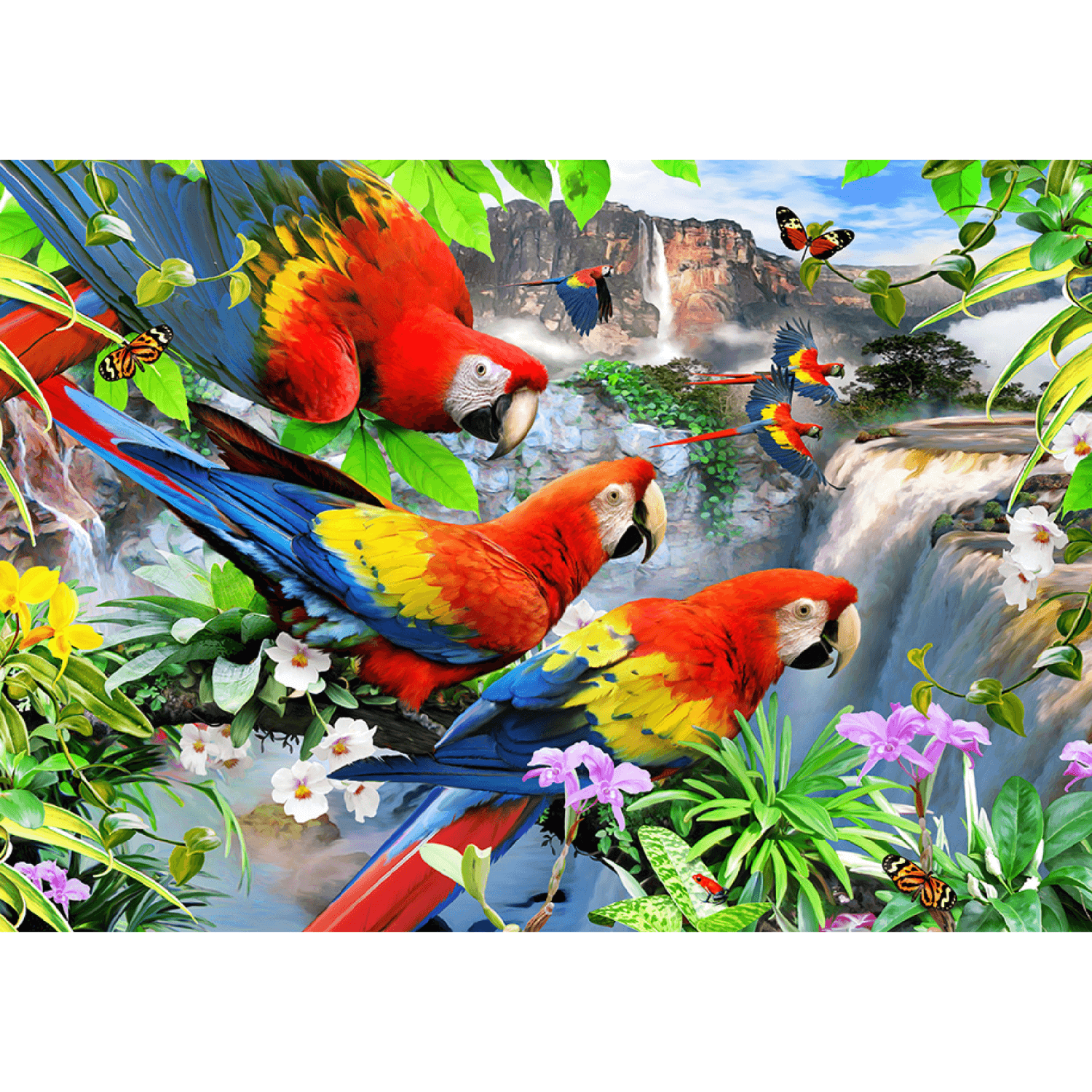 The Parrot Island Jigsaw Puzzle | Wooden Puzzle 505-WoodenCity--