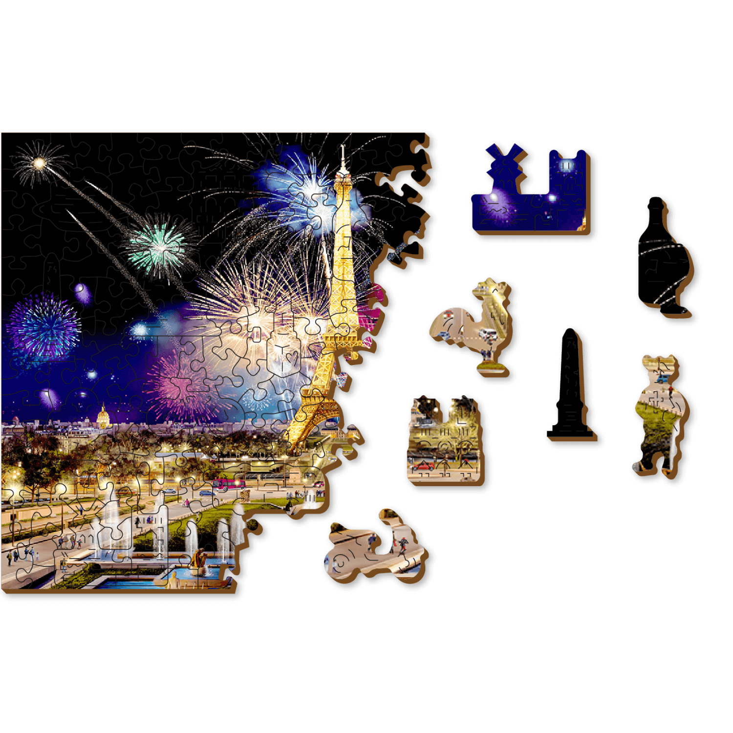 Paris de nuit Puzzle | Puzzle en bois 505-Puzzle en bois-WoodenCity--