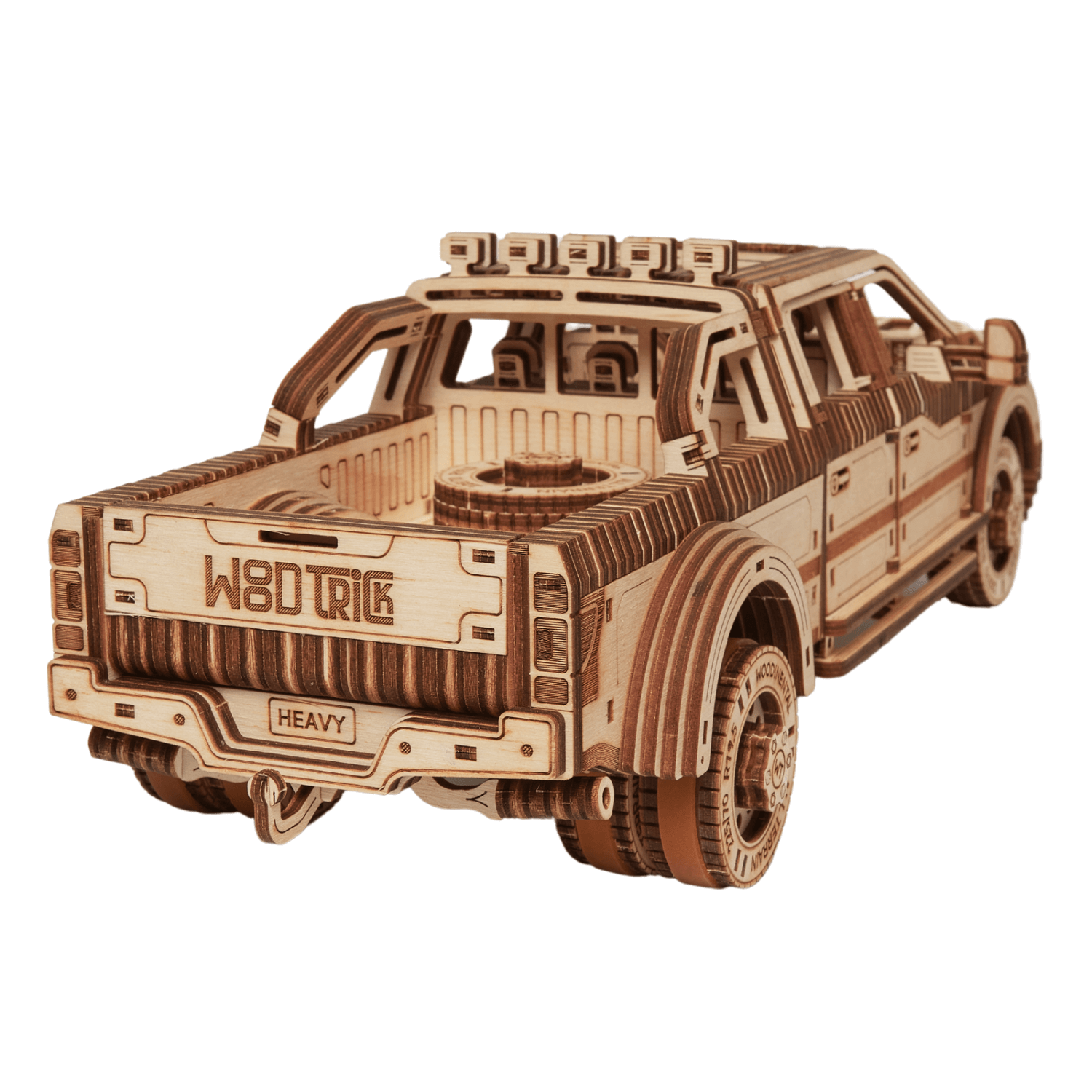 Pick-Up truck | WoodTrick-Mechanische houten puzzel-WoodTrick--