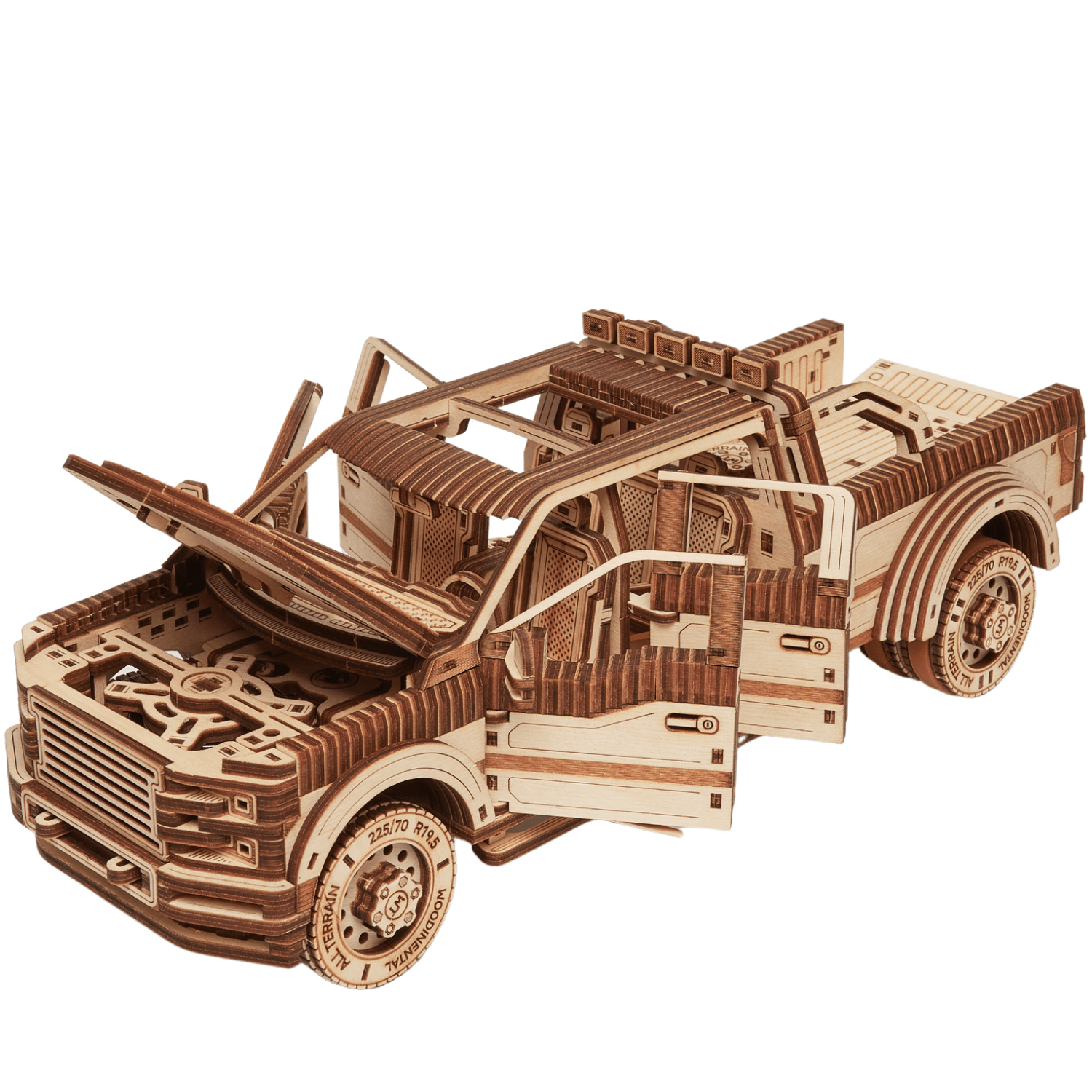 Pick-Up truck | WoodTrick-Mechanische houten puzzel-WoodTrick--