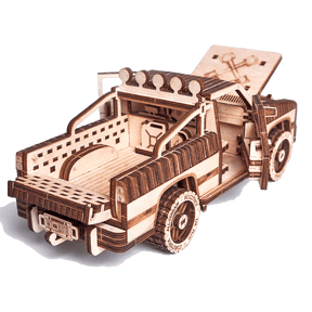 Pick-up Truck-Mechanische Houten Puzzel-HoutenTruc...