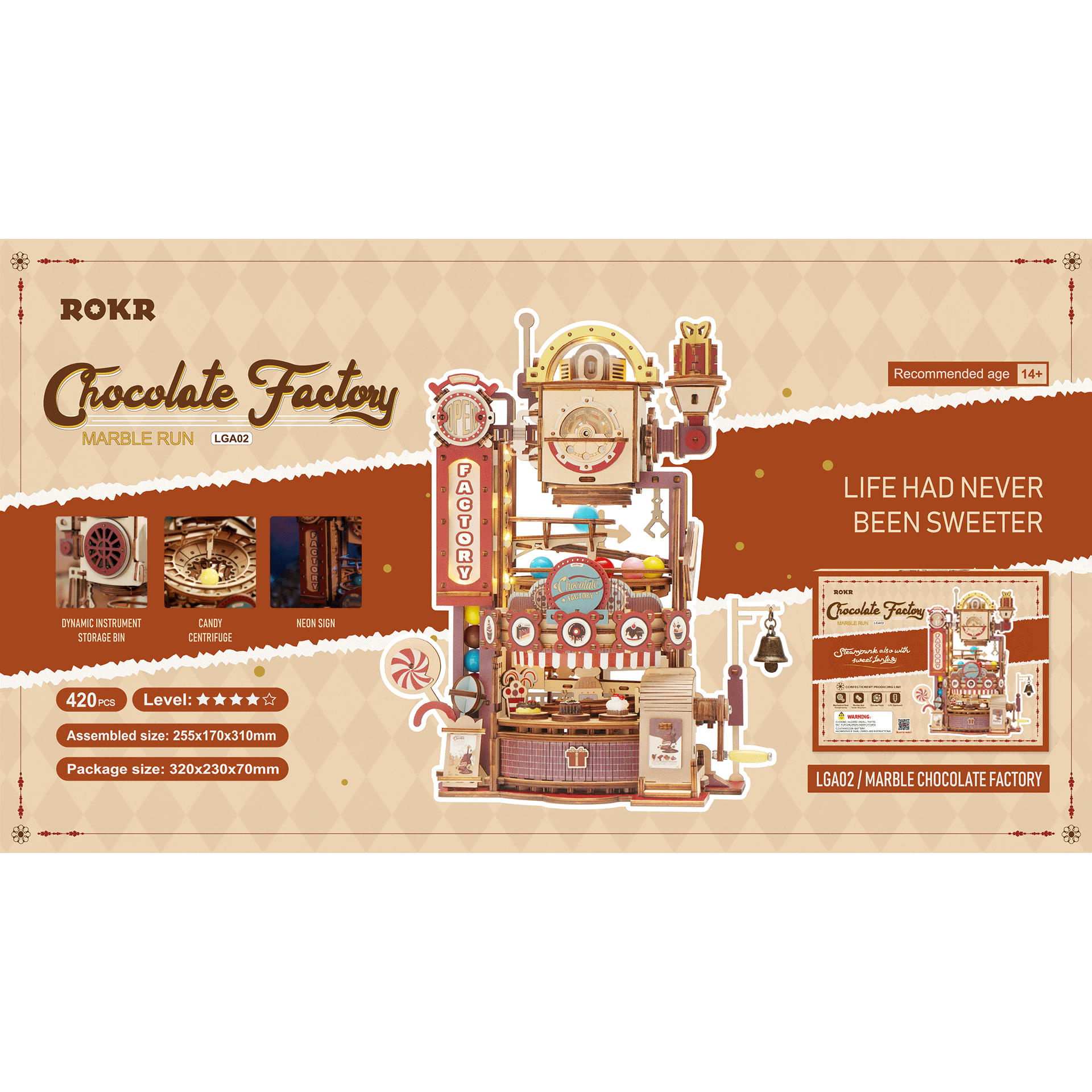 Marble Chocolate Factory | ROKR-3D Puzzle-Robotime--