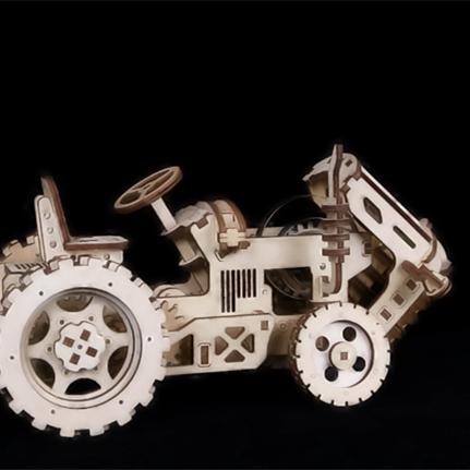 Tracteur 3D Puzzle - Puzzle mécanique en bois-Robotime--