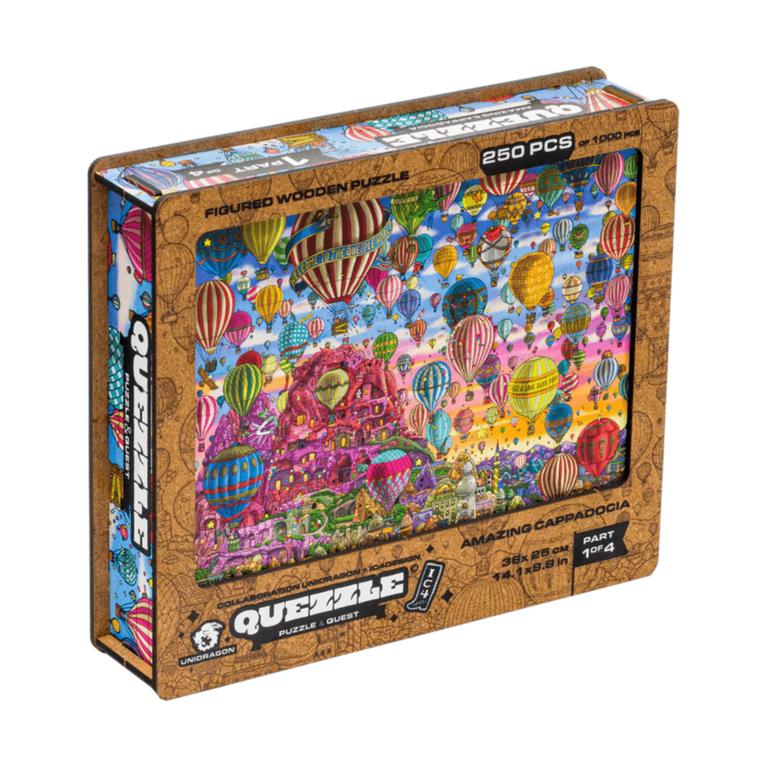 Quezzle | Incroyable Cappadoce | Partie 1-4 Puzzle en bois-Unidragon--